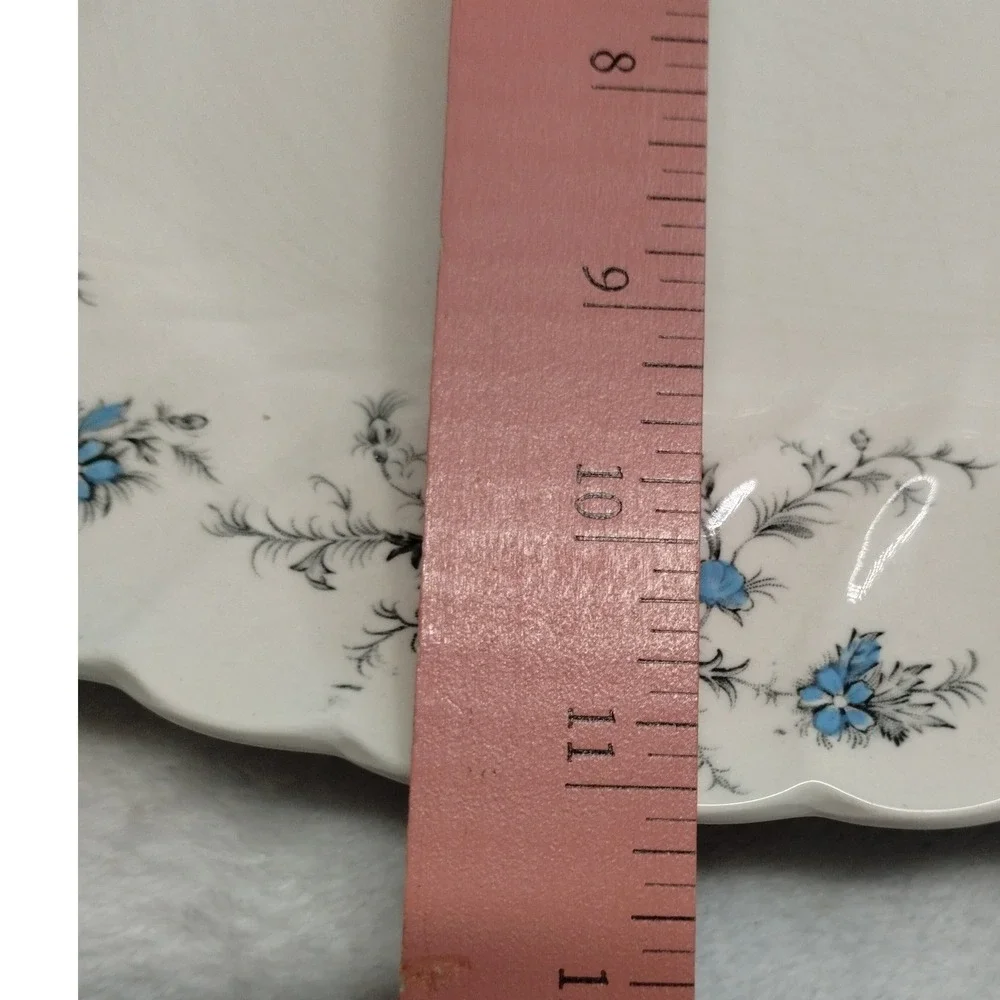 Myott Forget Me Not Blue Floral Oval Platter England Staffordshire Ware‎